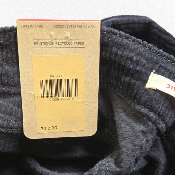 Levi’s 311 Black Shaping Skinny Mid Rise Stretch Ribbed Corduroy Pants Size 32 - Picture 11 of 12